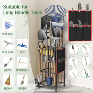Gardening tool organizer, garage and patio tool organizer, holds up to 50 long-handled tools/rakes/brooms. - Product Image 4