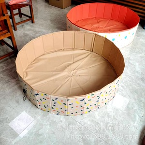 Piscina plegable de PVC para mascotas, redonda y plegable, para perros de razas pequeñas, bañera. - Product Image 3
