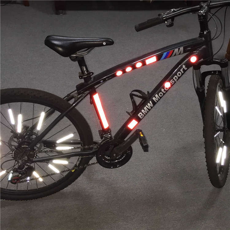 Wholesale Motorcycle Road Bicycle Warning Reflector Film Night Cycling Decal Tape Sticker Bike Reflective Sticker