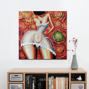 <span class=keywords><strong>Peinture</strong></span> à l'huile originale, peinte à la main, moderne, <span class=keywords><strong>abstraite</strong></span>, portrait <span class=keywords><strong>de</strong></span> <span class=keywords><strong>corps</strong></span> <span class=keywords><strong>de</strong></span> <span class=keywords><strong>femme</strong></span>, sur toile, décoration murale pour salon, décoration intérieure - Product Image 2