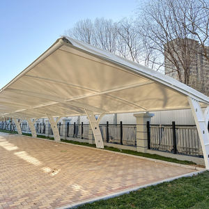 近代的な環境に優しい屋外駐車場用引張り膜構造金属屋根ホテル用ヴィラガレージ - Product Image 2