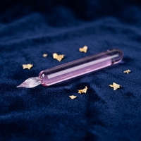 Stylo à plume en verre cristal coloré fait main pour la calligraphie, le journalisation, le dessin et l'écriture créative (vente en gros)