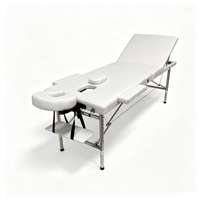 Table de beauté portable pliable en acier inoxydable, très vendue, idéale pour les spas, les chambres d'hôtel et les tables de massage