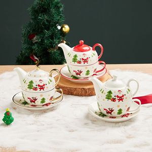 Special Christmas Ceramic <b>Tea</b> Cups and Saucers Personalized <b>Gift</b> <b>Set</b> with Elegant Design - Product Image 2