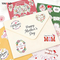 Pegatinas Personalizadas con Corte Kiss Cut, Hoja de Pegatinas con Temática del Día de la Madre para Regalos, Sobres, Tarjetas de Felicitación, Decoración, Pegatinas de Vinilo Impermeables