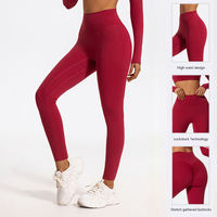 Leggings de yoga taille haute personnalisés pour femmes, effet push-up fessier, extensibles dans quatre directions, contrôle du ventre, en Spandex/Nylon, pour la gym et le fitness
