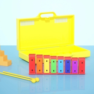 Xylophone en aluminium arc-en-ciel à 8 tons, jouet éducatif musical pour la petite enfance, avec boîte de rangement, vente en gros - Product Image 4