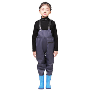 Wader de poitrine de pêche imperméable pour <span class=keywords><strong>enfants</strong></span>, à la mode, respirante, avec des bottes en PVC pour randonnée, 2020 - Product Image 1