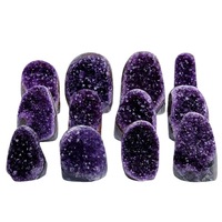 Géodes d'Améthyste Naturelle du Brésil de Qualité Supérieure en Cristal de Quartz, Forme Grappe, à Vendre