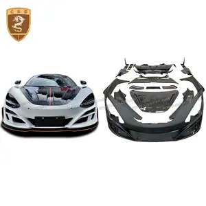 최신 Fiberglasss 믹스 탄소 섬유 전면 후면 범퍼 사이드 스커트 MSY 스타일 바디 키트 Mclaren 720S Bodykit