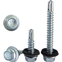 Vente directe d'usine de vis autoperceuses hexagonales sur mesure de taille standard, vis de toiture à tête hexagonale, avec rondelles en caoutchouc