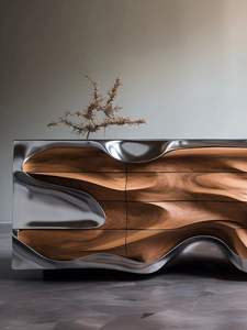 עיצוב מקורי מודרני אור מודרני בעיצוב ייחודי בעיצוב ייחודי עץ אמנות חדשני ארון קצה - Product Image 5