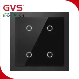 Promotion 1/2/3-Gang GVS EIB KNX 4 fold home automation smart intelligent push button-plastic/mental/glass in KNX Wall Switches