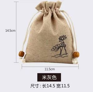 Pochette en velours blanc crème de luxe, sac personnalisé avec logo imprimé, sacs de rangement pour bijoux, pochette à cordon - Product Image 2