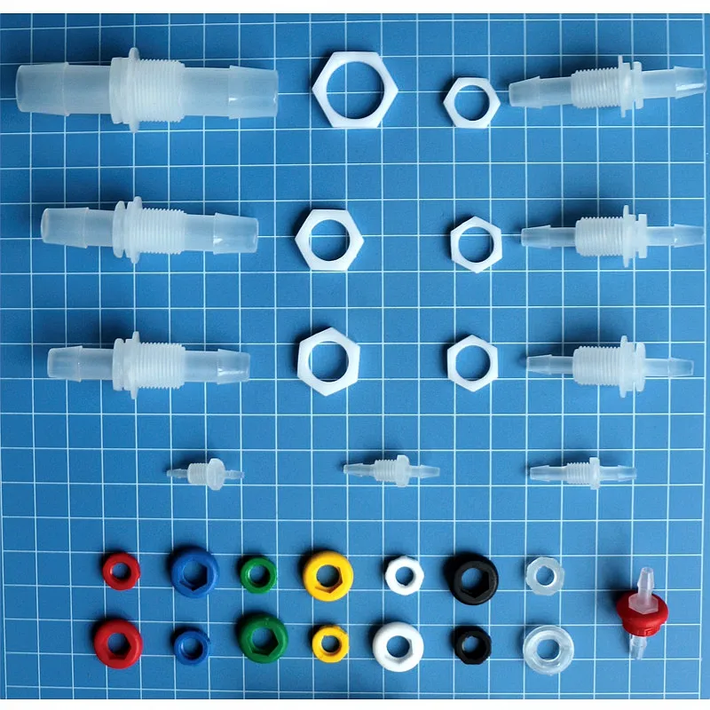 JU-conector de tubo de montaje en Panel de unión de mampara, accesorios de tubería de plástico, 3/8 ", 9,5mm, 1/2-24UNS
