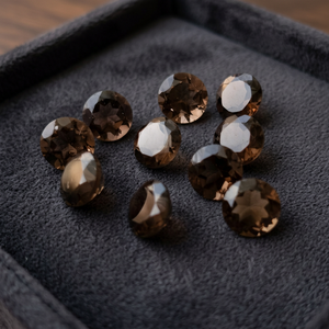 Quartz fumé de qualité supérieure Gopika, d'origine naturelle, taille ronde, 12x12mm, pierre précieuse en vrac, certifiée par un tiers pour la fabrication de bijoux - Product Image 3
