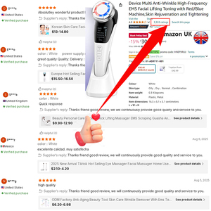 Massaggiatore Facciale Galvanico Portatile Bestseller di Amazon, Dispositivo per Lifting Viso ad Uso Domestico, Anti-Rughe e Pulizia Profonda, Nuova Versione - Product Image 2