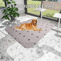 Coussin rafraîchissant en soie pour animaux de compagnie, tapis de couchage d'été respirant et imperméable à imprimé animal pour chiens et chats, vente en gros