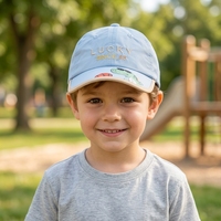 Gorra con estampado de dinosaurios de dibujos animados para niños, sombrero para el sol ligero de secado rápido para bebés, uso diario al aire libre