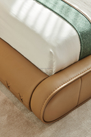 Vente en gros de nouveau design de lit double en cuir pour cadre en bois ensemble de lit queen size meubles de chambre à coucher principale