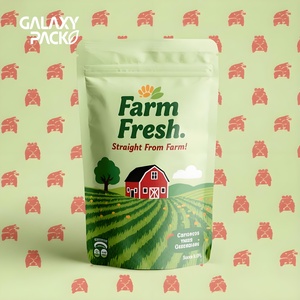 กระเป๋าแบบมีเป้าพับด้านข้างกระดาษคราฟท์ย่อยสลายได้สำหรับขนมออร์แกนิกเมล็ดถั่วกราโนล่าบรรจุภัณฑ์แบบย่อยสลายได้เป็นมิตรต่อสิ่งแวดล้อม