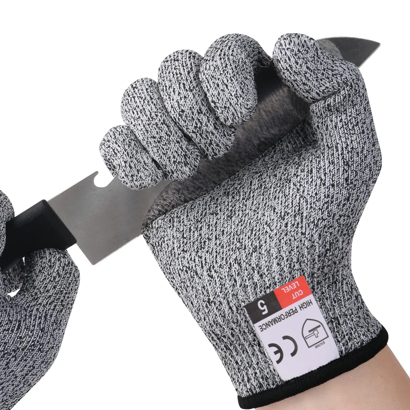Premium Cut Resistant Gloves Food Grade Level 5 Protection Machine Washable Lightweight Protective Gloves