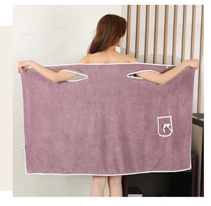 2026 Women Wearable Long Flannel <b>Bathrobe</b> <b>Towel</b> Thick Night Fleece Bath Robe - Product Image 1