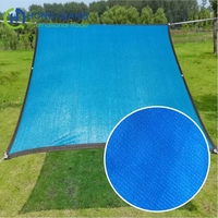 Filet d'ombrage agricole bleu en HDPE résistant aux UV, taillé sur mesure, taux d'ombrage 30%-95%, bords renforcés avec œillets, tricoté chaîne, durable pour serre