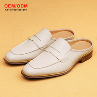 Chaussures en cuir véritable OEM personnalisées, style britannique, pour hommes et femmes, tendance, à bout pointu, rehaussantes, confortables, à enfiler, pour le bureau