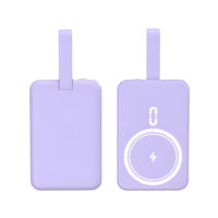 Batteries externes magnétiques portables Li-Polymère de qualité supérieure 22,5W compatibles OEM, charge rapide, 10000mAh, Micro USB Type-C, LED