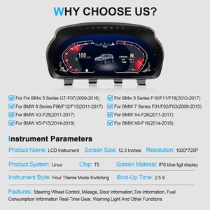 NaviHua 12.3" LCD Dashboard <b>for</b> BMW 5 Series F10 CIC NBT <b>Car</b> Digital Cluster Automotive <b>Speedometer</b> Virtual Cockpit New Upgrade - Product Image 4
