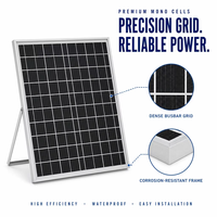Kit de panneaux solaires rigides mono 10W 20W 30W OEM d'usine avec connecteur personnalisé, support et contrôleur de charge pour caméra CCTV