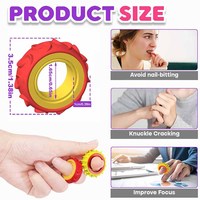 Lot de 6 anneaux sensoriels anti-stress rotatifs en silicone, jouet pour enfants