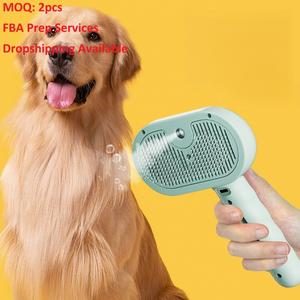 Elektrik sessiz 4-in-1 kedi bakım fırçası kendini temizleme anti-statik taşınabilir etkili Pet buharlı fırça uzun saç ve köpekler için - Product Image 1