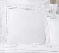 Ensemble de housse de couette à pois brodés en percale de coton pur classique ensemble de literie Queen Size