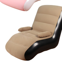 Canapé gonflable moderne en flocage, chaise longue portable rectangulaire pour salon et chambre à coucher