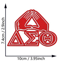 Écussons brodés thermocollants en sergé pour fraternités universitaires, badges personnalisés brodés de lettres grecques pour vestes, sacs, chapeaux et uniformes