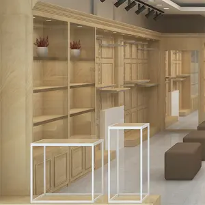 CIRI rak display penyimpanan multifungsi, rak toko rak tampilan kayu kabinet pajangan furnitur untuk pakaian