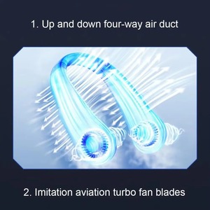 Ventilador de Cuello Portátil sin Aspas con Pantalla LED de 1200 mAh, Refrigeración de Aire para Verano, para Deportes al Aire Libre - Product Image 6