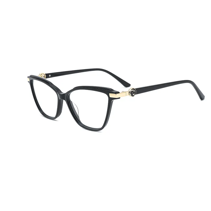 2023 İtalyan tasarım el yapımı kedi gözlük kadın elmas gözlük asetat gözlük gözlük optik gözlük