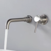 Robinets d'eau chaude et froide dissimulés modernes Mélangeurs et robinets Robinets muraux en galvanoplastie Robinet de salle de bain