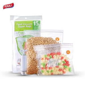 Storage Plastic Vacuum Storage Bags TAILI 10PACK Storage Organizer Eco-friendly Plastic Embossed Zip Lock Vacuum Bags Reusable Safety Food Vacuum Seal Bag