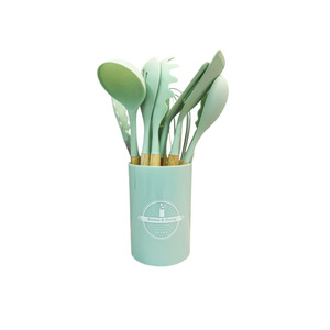 ชุดเครื่องครัวซิลิโคน12ชิ้นทนทานรุ่นเบาเป็นมิตรกับสิ่งแวดล้อมช้อนซุปช้อนอาหารเครื่องครัวอลูมิเนียม - Product Image 5