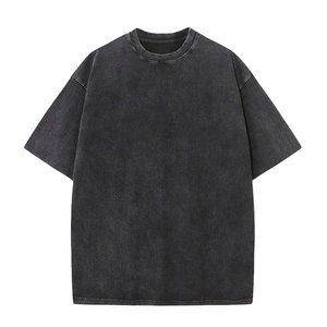 Camiseta Oversize con Lavado Ácido en Negro para Hombre, 100% Algodón, Peso Pesado 270gsm - Product Image 4