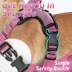 Hondenharnas van luxe nylon, anti-uitbraak, reflecterend, verstelbaar, met makkelijk te bedienen handvat voor grote honden - Product Image 4