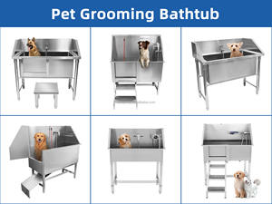 Baignoire professionnelle en acier inoxydable pour toilettage canin, station de lavage pour chiens, baignoire de toilettage pour animaux de compagnie - Product Image 4