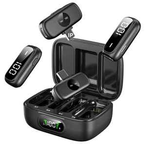 Système de microphone cravate sans fil <span class=keywords><strong>Micro</strong></span> Wireless S50 avec étui de charge pour diffusion en direct, vlogs, podcasts - Product Image 1