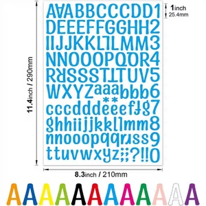Autocollants en acrylique alphabet scintillants écologiques et imperméables, lettres imprimées en héliogravure, vernissage mat, taille personnalisée - Product Image 6
