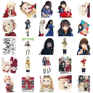 Paquete de 50 Pegatinas de Vinilo Impermeables para los Fans del Anime <span class=keywords><strong>Lycoris</strong></span> <span class=keywords><strong>Recoil</strong></span>, para Decoración de Computadoras Portátiles, Patinetas - Product Image 2