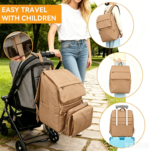 Mochila Pañalera Personalizada OEM/ODM con Cambiador, Mochila Grande para Pañales, Bolsa <span class=keywords><strong>de</strong></span> Pañales para Bebé, Mochila para Mamá - Product Image 5